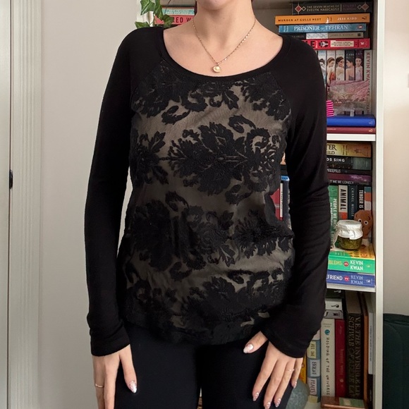 Forever 21 Tops - Forever 21 Black Sheer Top